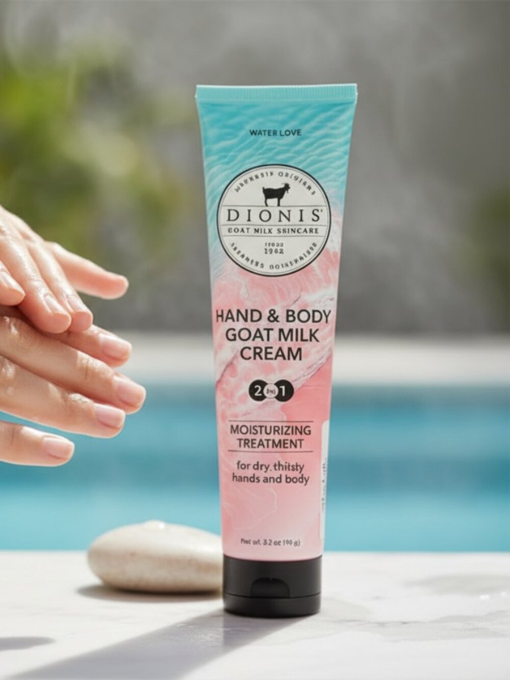 Dionis Goat Milk Hand & Body Cream Moisturizing Treatment Water Love 3.3 oz
